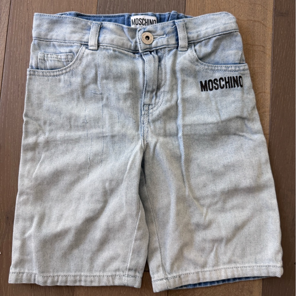 Moschino Kids Blue Denim Shorts